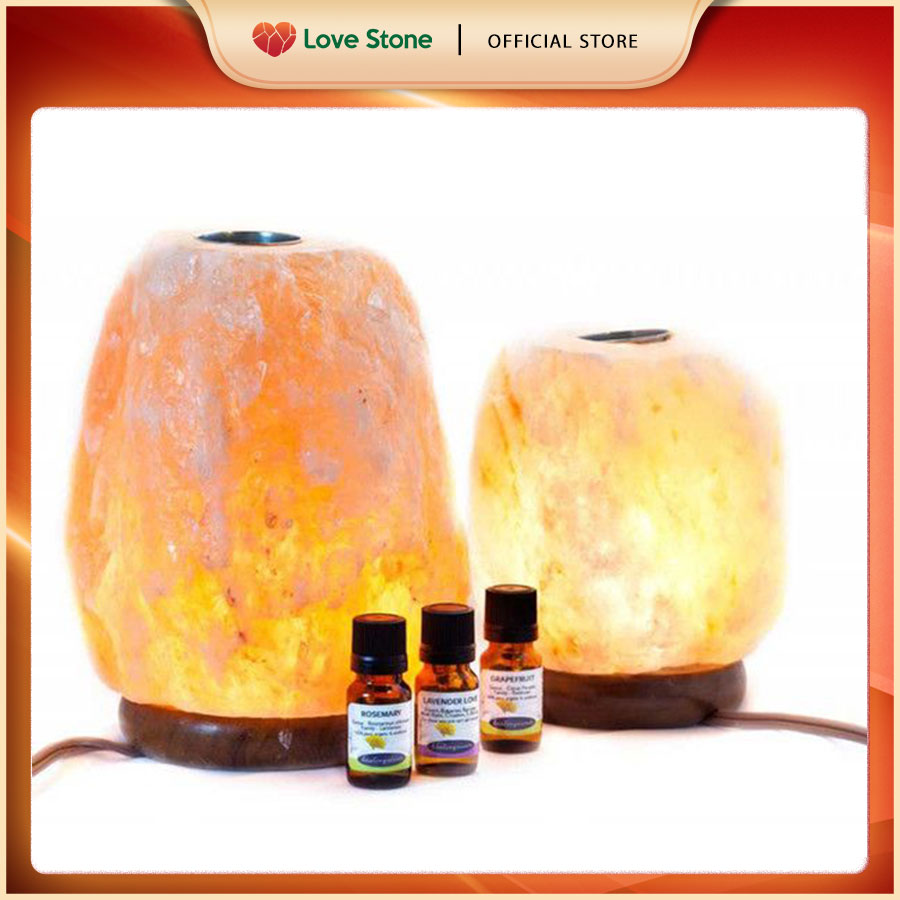 Đèn Đá Muối Tự Nhiên Xông Tinh Dầu Himalaya Love Stone Đèn Đá Muối Tự Nhiên Xông Tinh Dầu Himalaya Love Stone