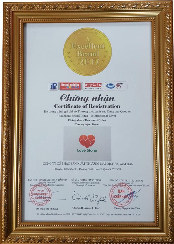 Giải thưởng vừa là niềm vinh dự vừa là động lực để Love Stone ngày càng phát triển Giải thưởng vừa là niềm vinh dự vừa là động lực để Love Stone ngày càng phát triển