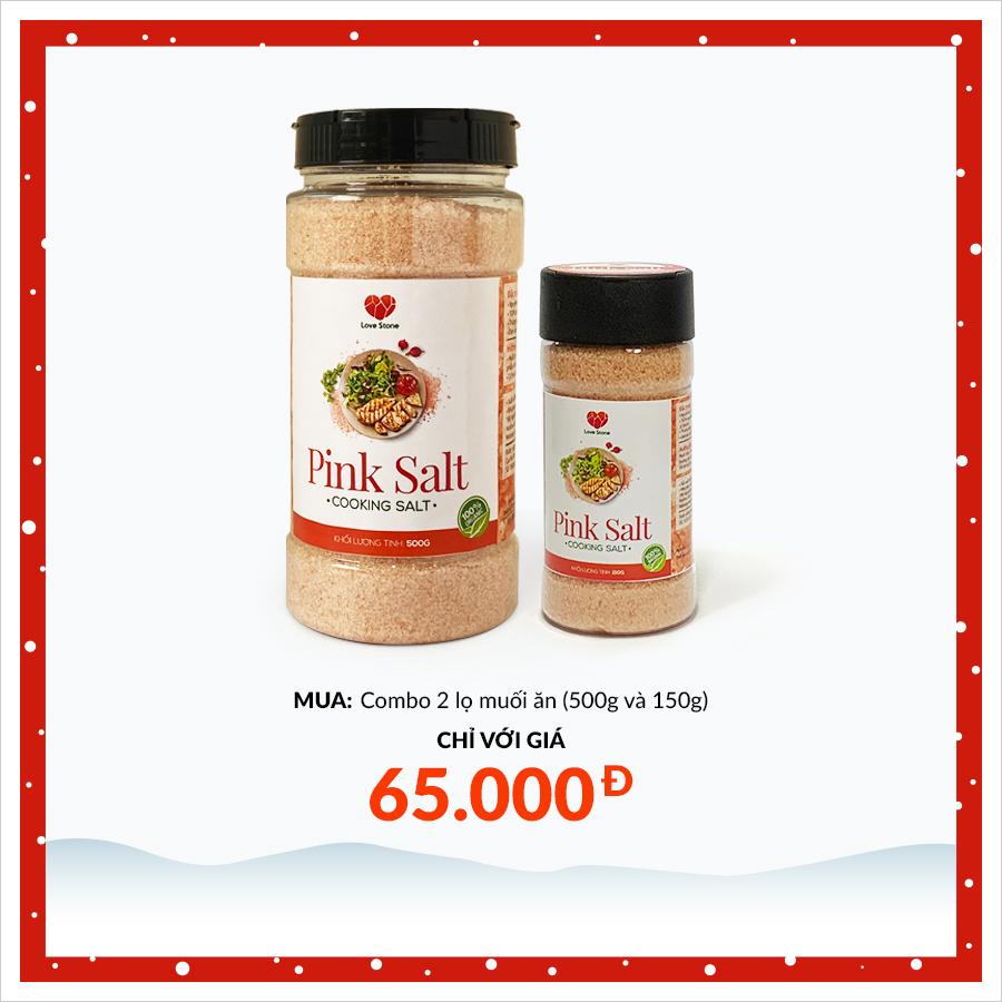 Combo muối ăn Pink Salt lọ 500g + 150g chỉ với giá 65.000đ Combo muối ăn Pink Salt lọ 500g + 150g chỉ với giá 65.000đ