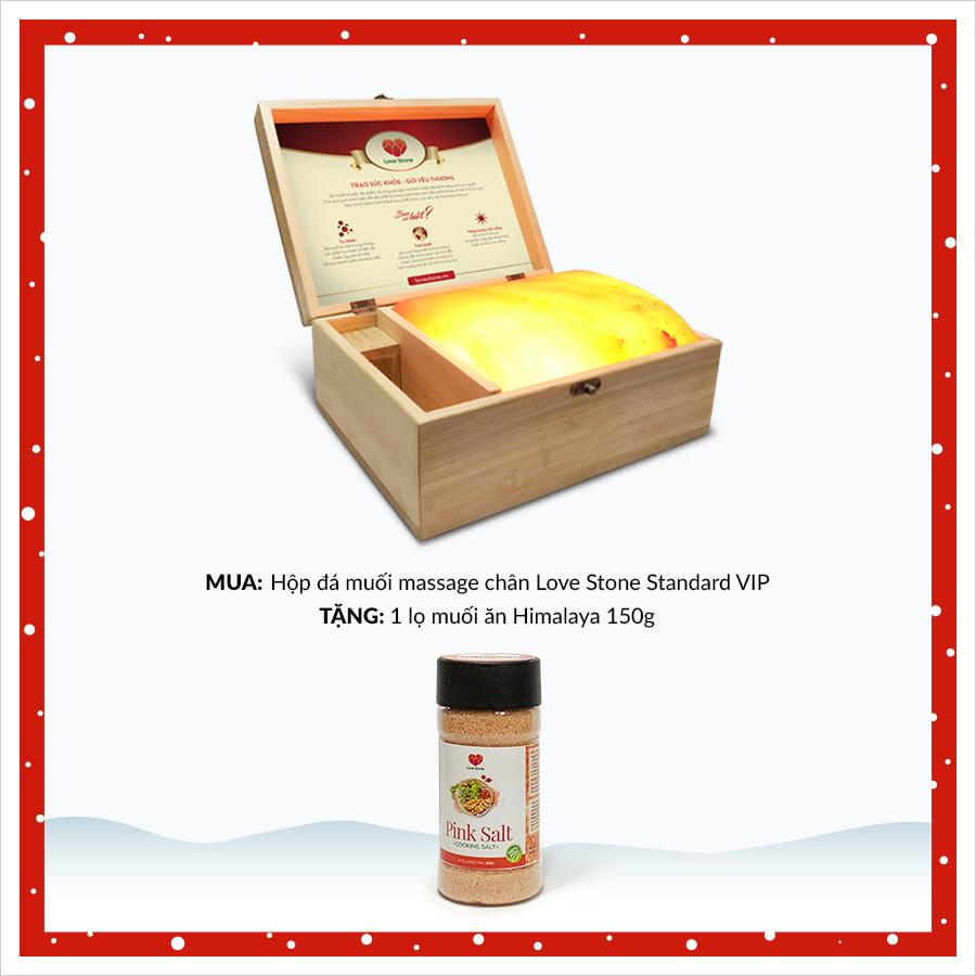 Mua một hộp đá muối Love Stone Standard Vip tặng ngay 1 lọ muối ăn Pink Salt 150g Mua một hộp đá muối Love Stone Standard Vip tặng ngay 1 lọ muối ăn Pink Salt 150g